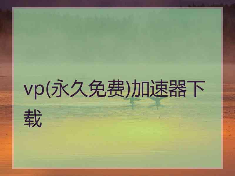 vp(永久免费)加速器下载