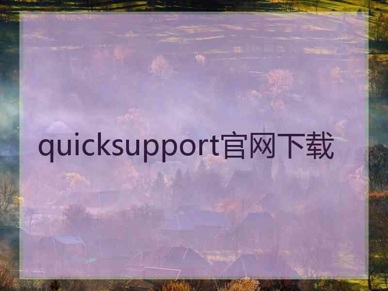 quicksupport官网下载