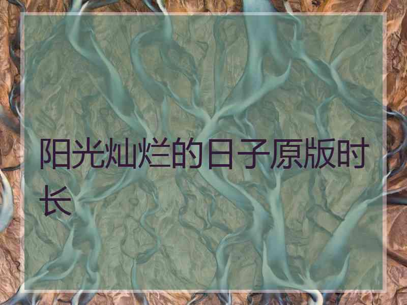 阳光灿烂的日子原版时长