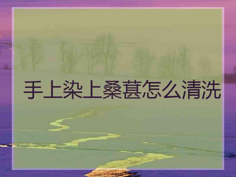 手上染上桑葚怎么清洗