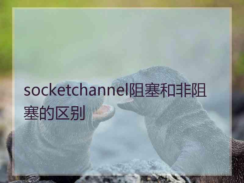 socketchannel阻塞和非阻塞的区别