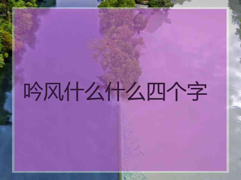 吟风什么什么四个字