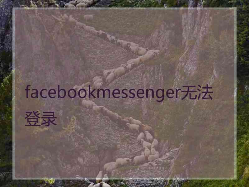 facebookmessenger无法登录