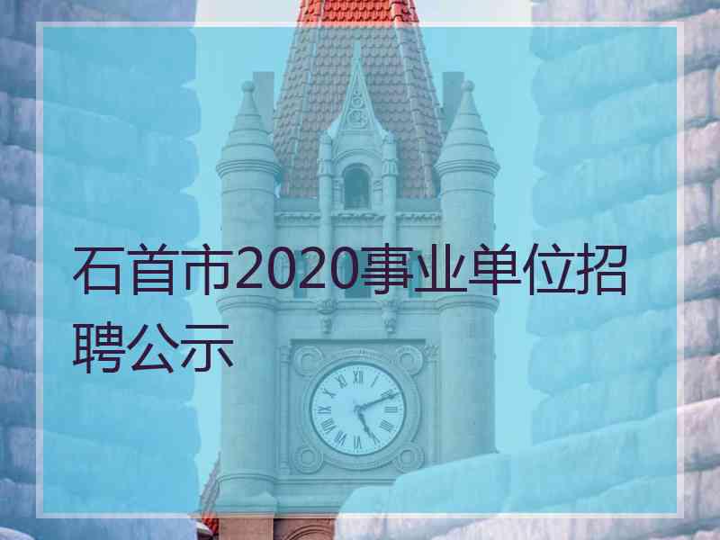 石首市2020事业单位招聘公示