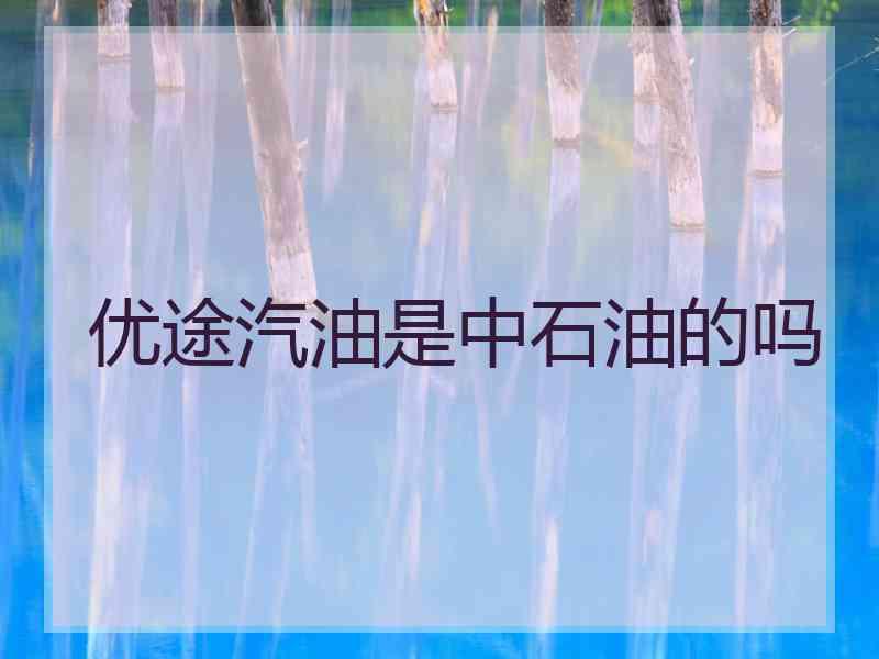 优途汽油是中石油的吗