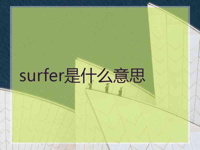 surfer是什么意思