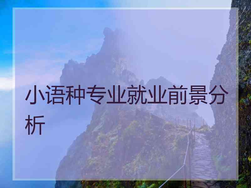 小语种专业就业前景分析