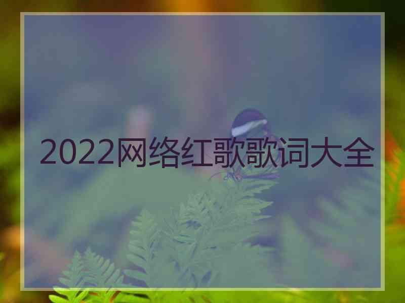 2022网络红歌歌词大全