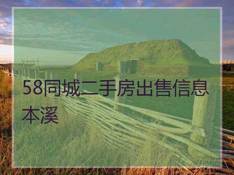 58同城二手房出售信息本溪