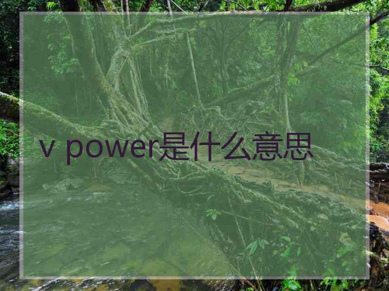 v power是什么意思