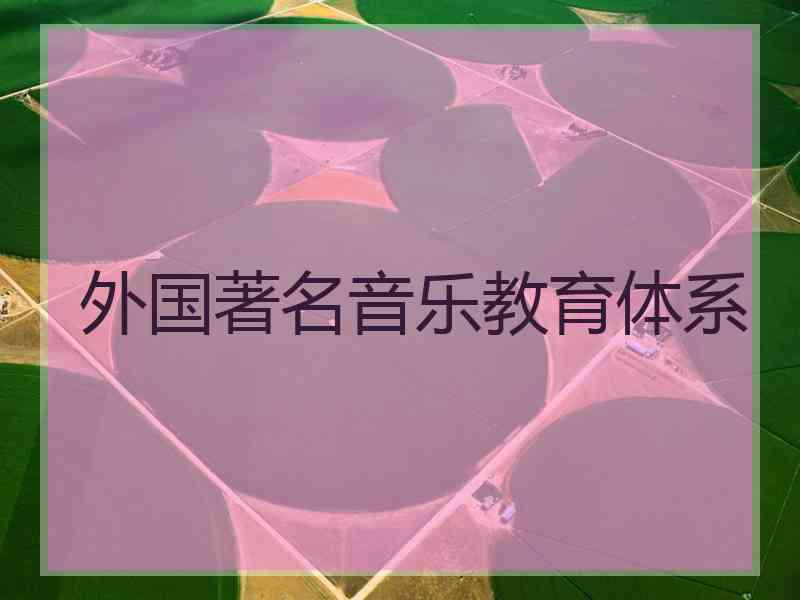 外国著名音乐教育体系