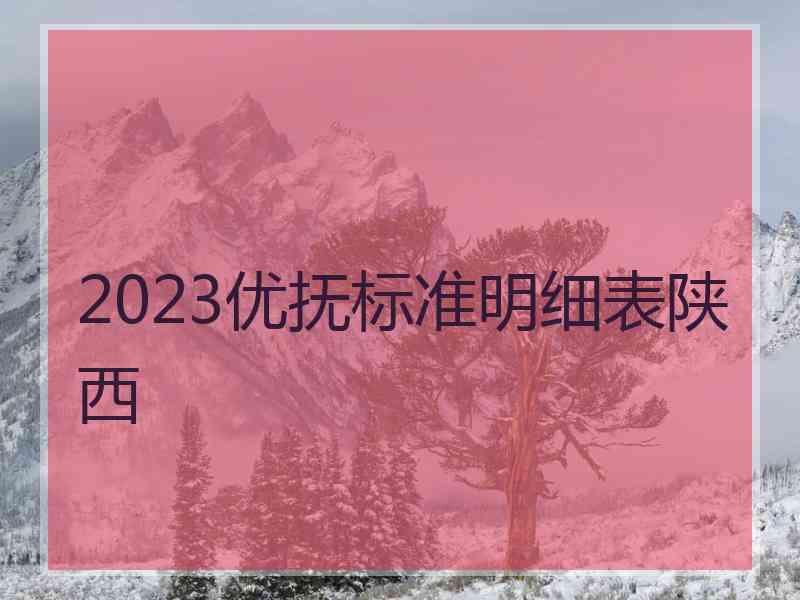 2023优抚标准明细表陕西