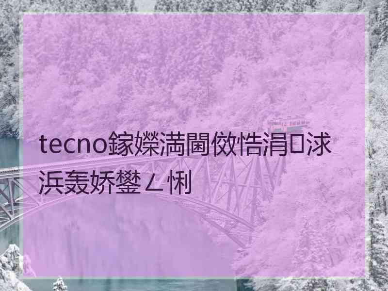 tecno鎵嬫満閫傚悎涓浗浜轰娇鐢ㄥ悧