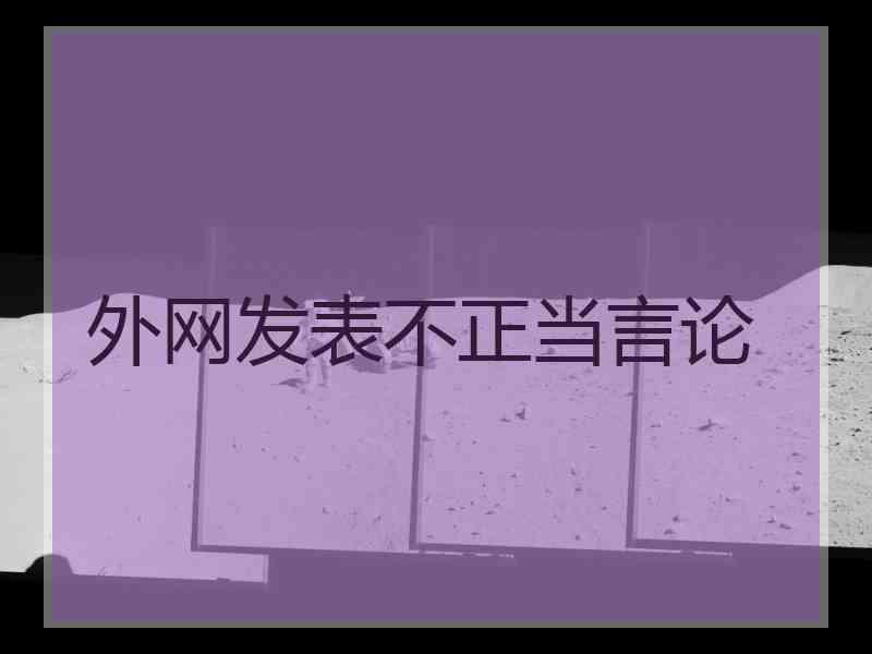 外网发表不正当言论