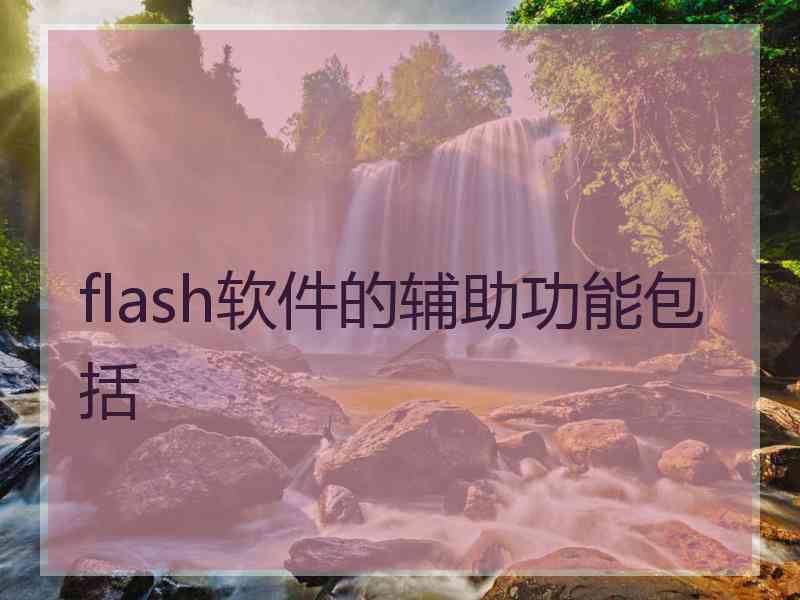 flash软件的辅助功能包括