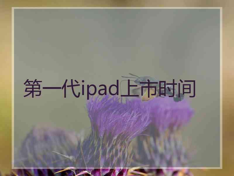 第一代ipad上市时间