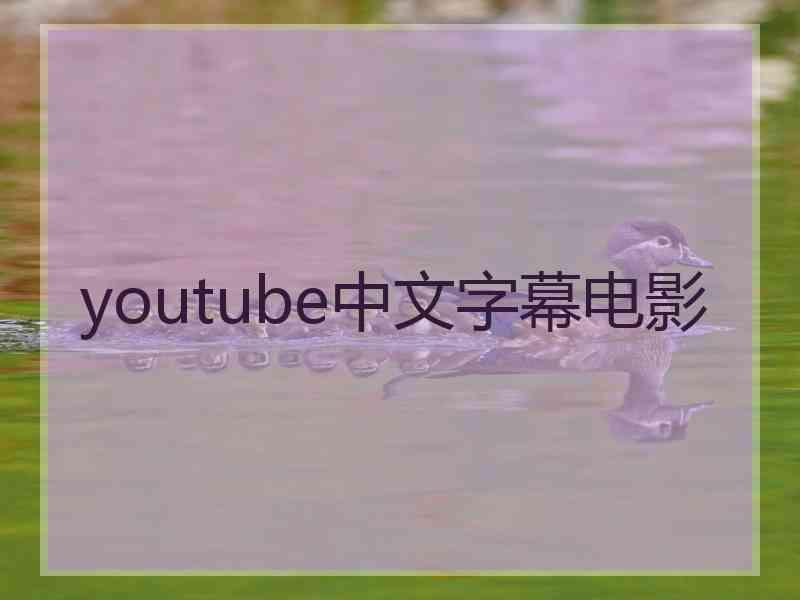 youtube中文字幕电影