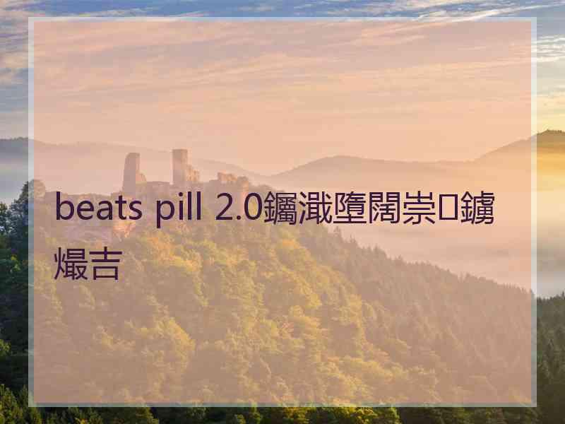 beats pill 2.0钃濈墮闊崇鐪熶吉