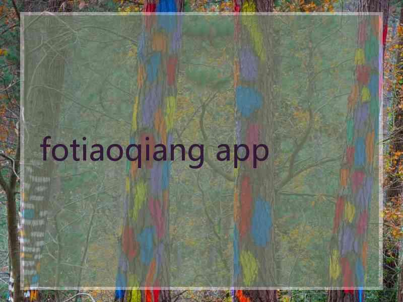 fotiaoqiang app