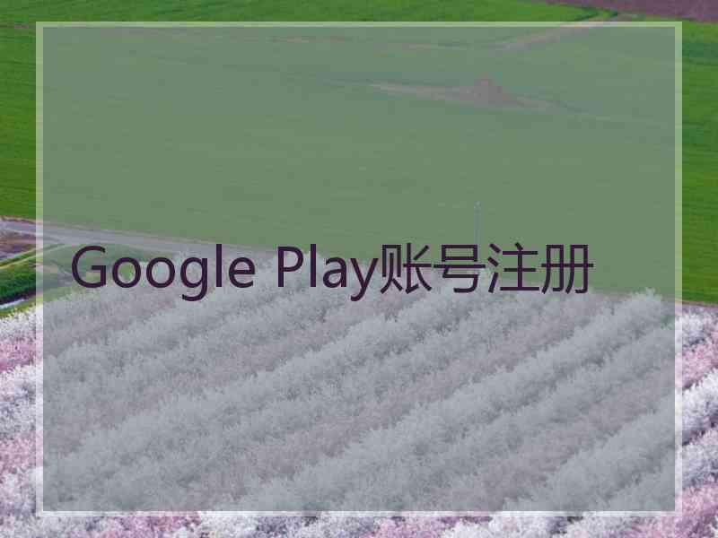 Google Play账号注册