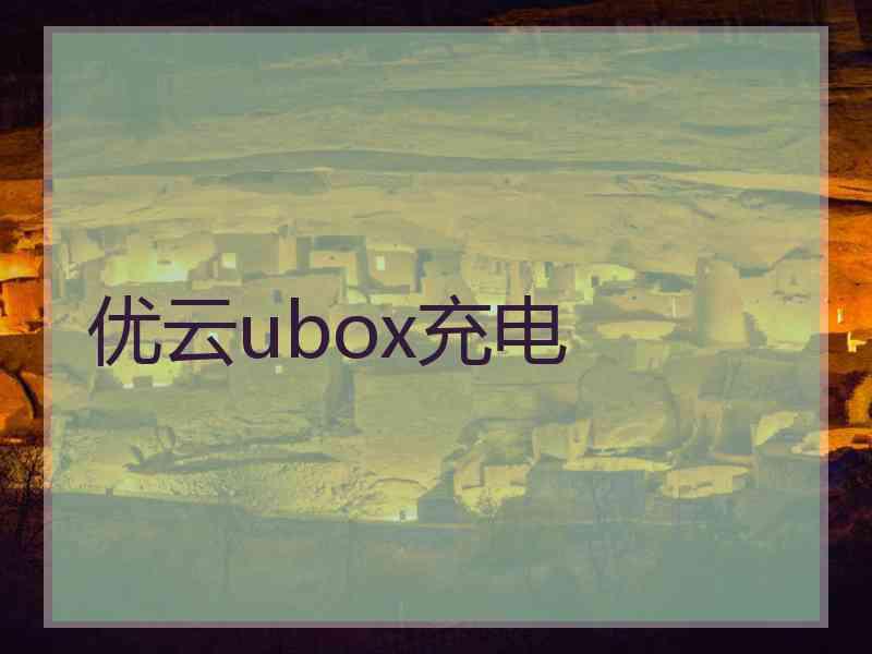 优云ubox充电