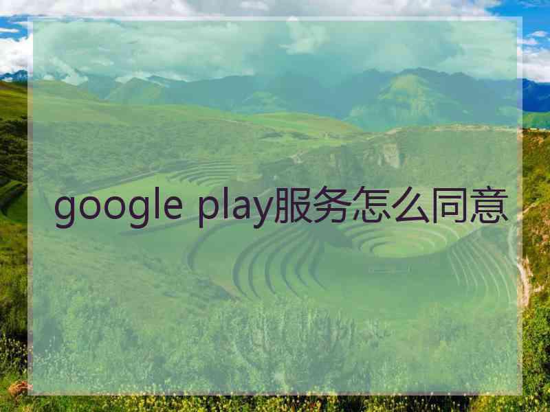 google play服务怎么同意