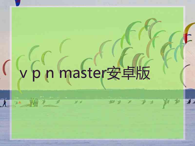 v p n master安卓版