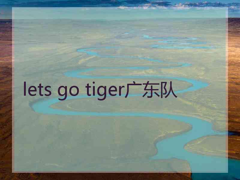 lets go tiger广东队