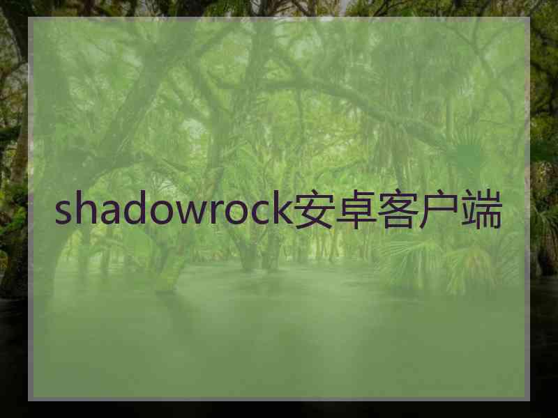 shadowrock安卓客户端