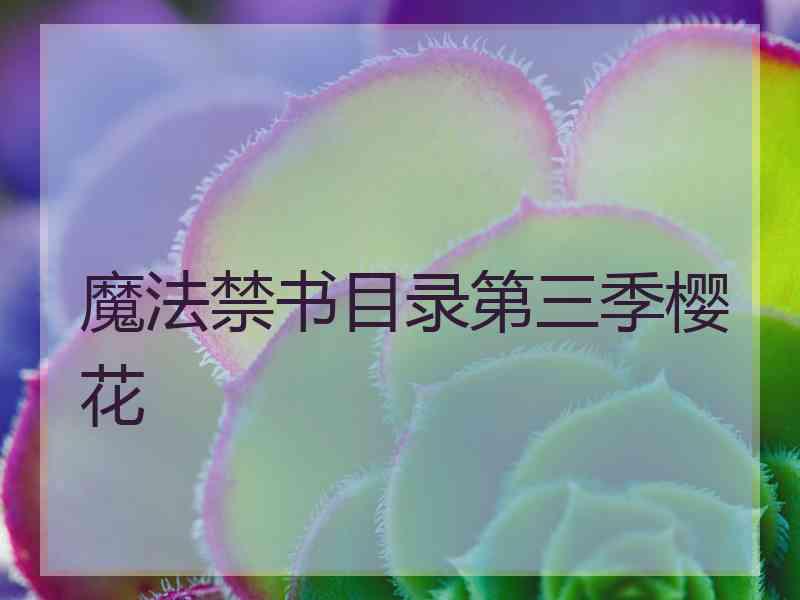 魔法禁书目录第三季樱花