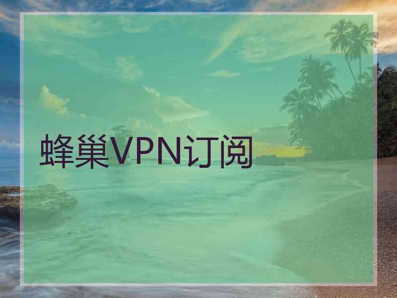 蜂巢VPN订阅