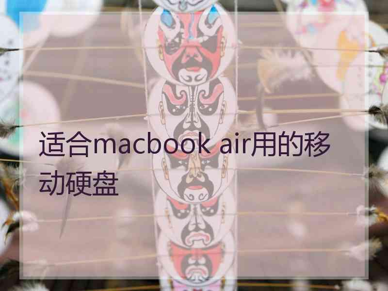 适合macbook air用的移动硬盘