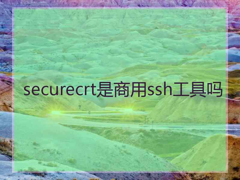 securecrt是商用ssh工具吗