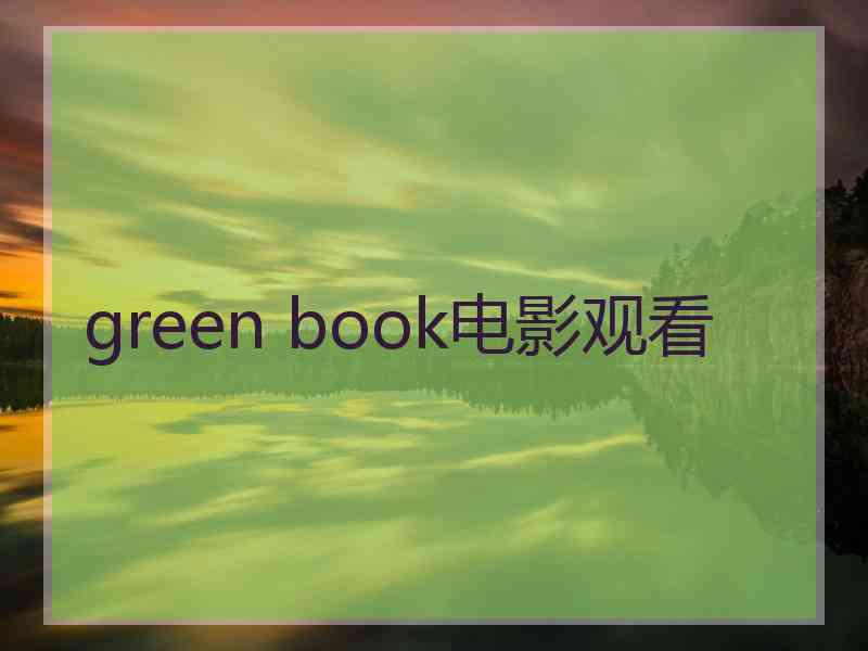 green book电影观看