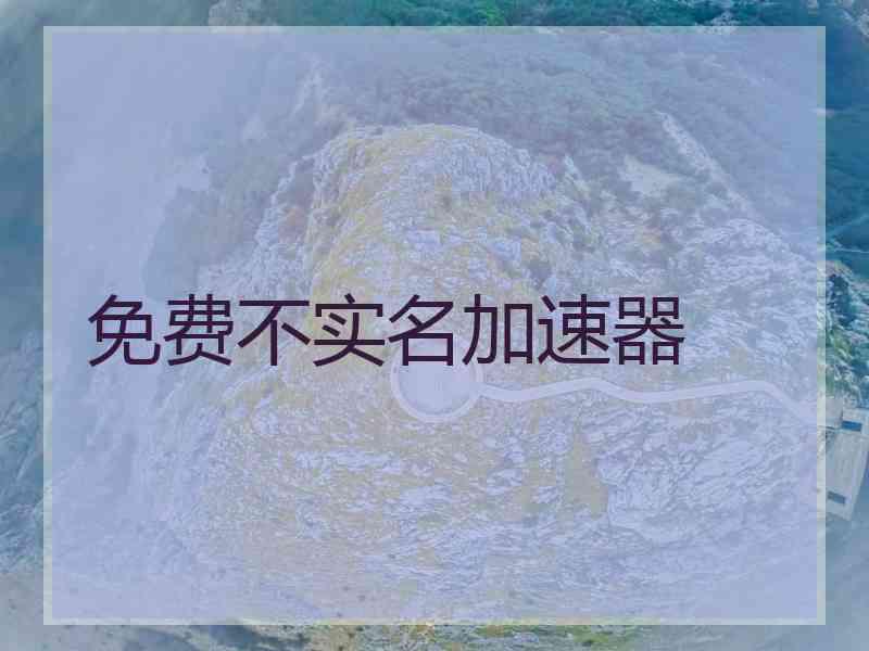 免费不实名加速器