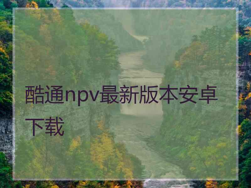 酷通npv最新版本安卓下载