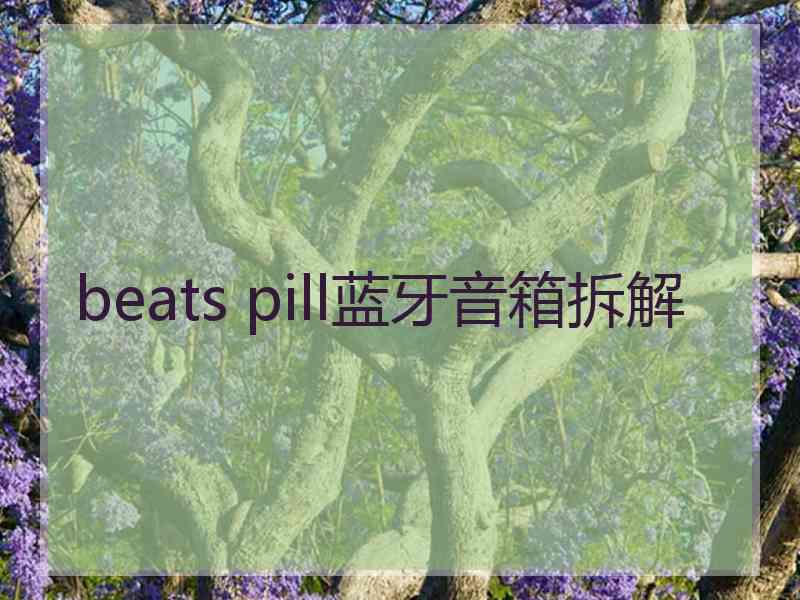 beats pill蓝牙音箱拆解