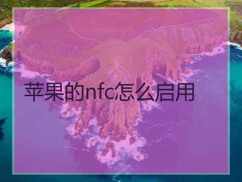 苹果的nfc怎么启用