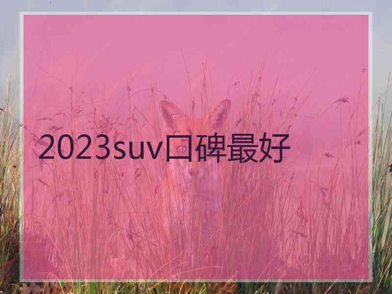 2023suv口碑最好