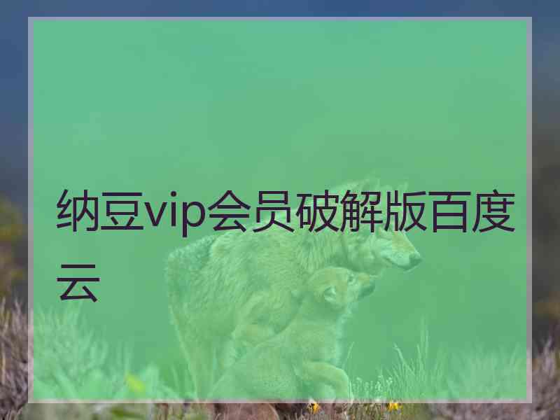 纳豆vip会员破解版百度云