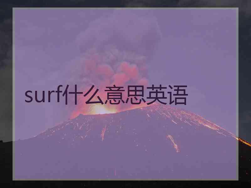 surf什么意思英语