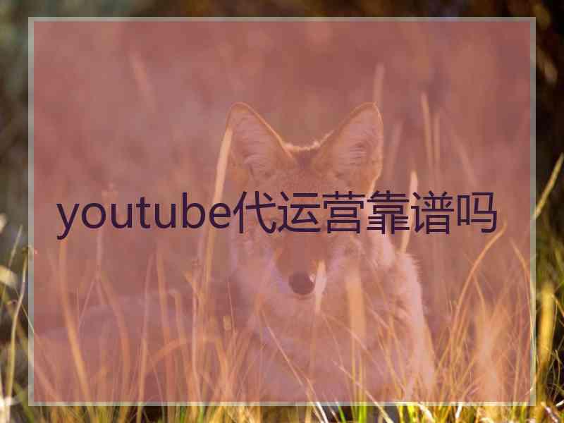 youtube代运营靠谱吗