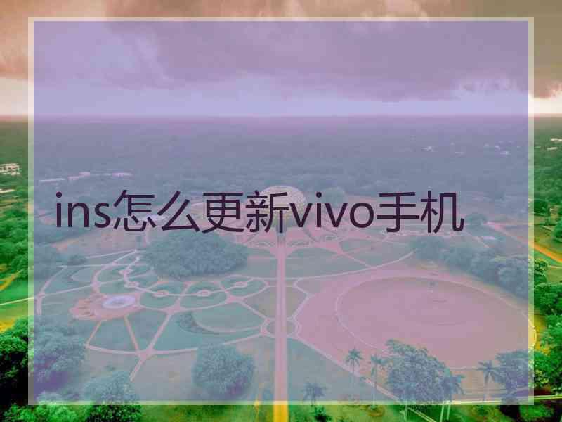 ins怎么更新vivo手机