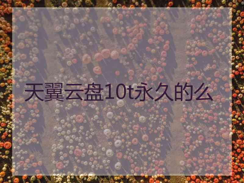 天翼云盘10t永久的么