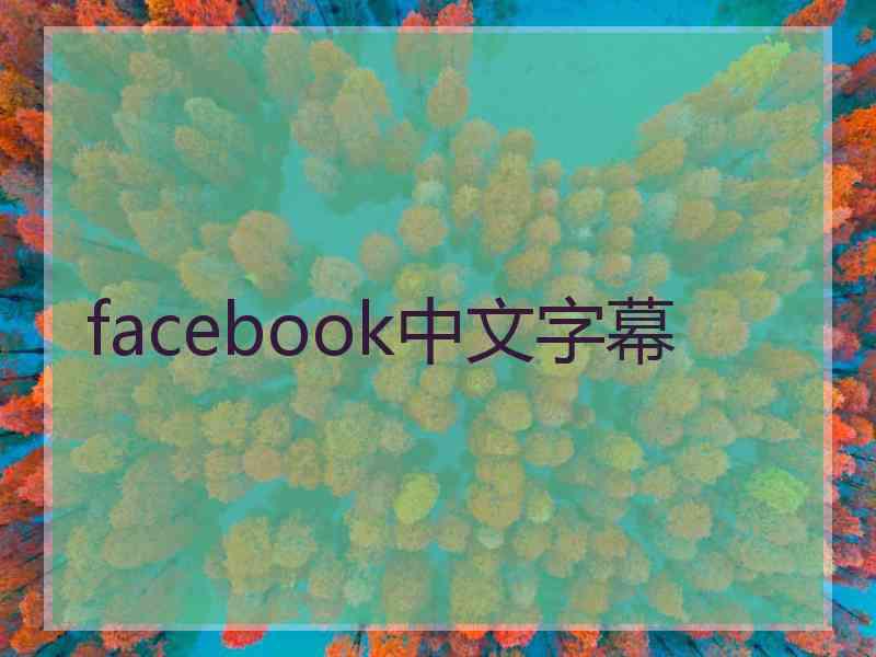 facebook中文字幕