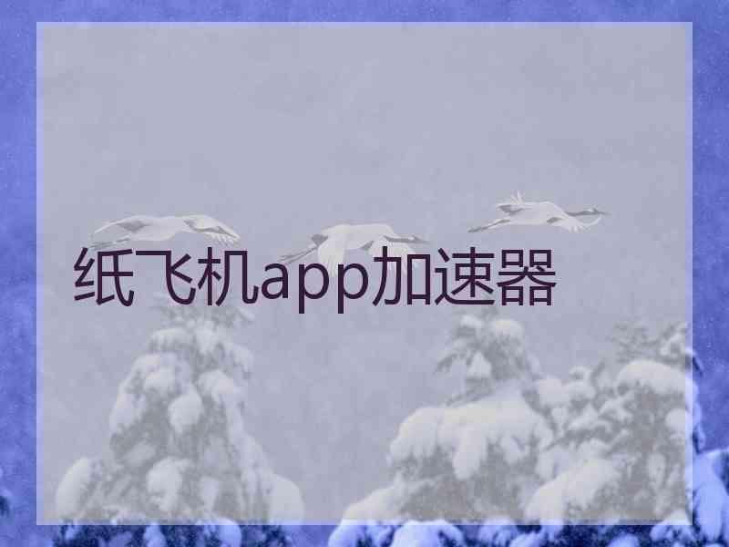 纸飞机app加速器