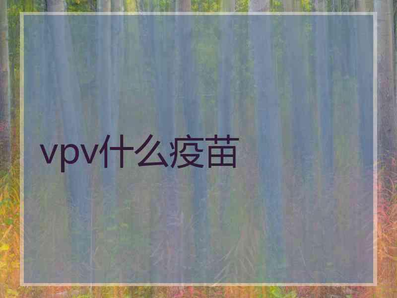 vpv什么疫苗