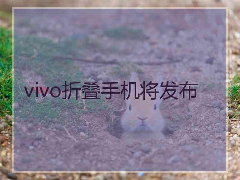 vivo折叠手机将发布