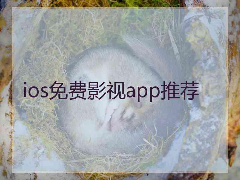 ios免费影视app推荐