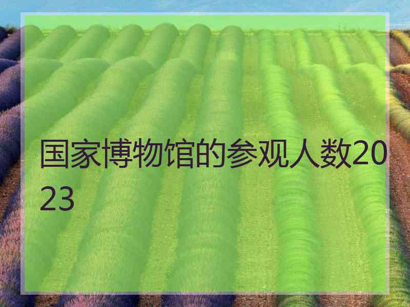 国家博物馆的参观人数2023